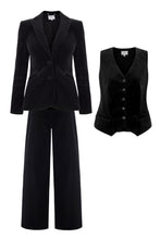 Load image into Gallery viewer, Brooklyn 24 Black Velvet 3-Piece Suit