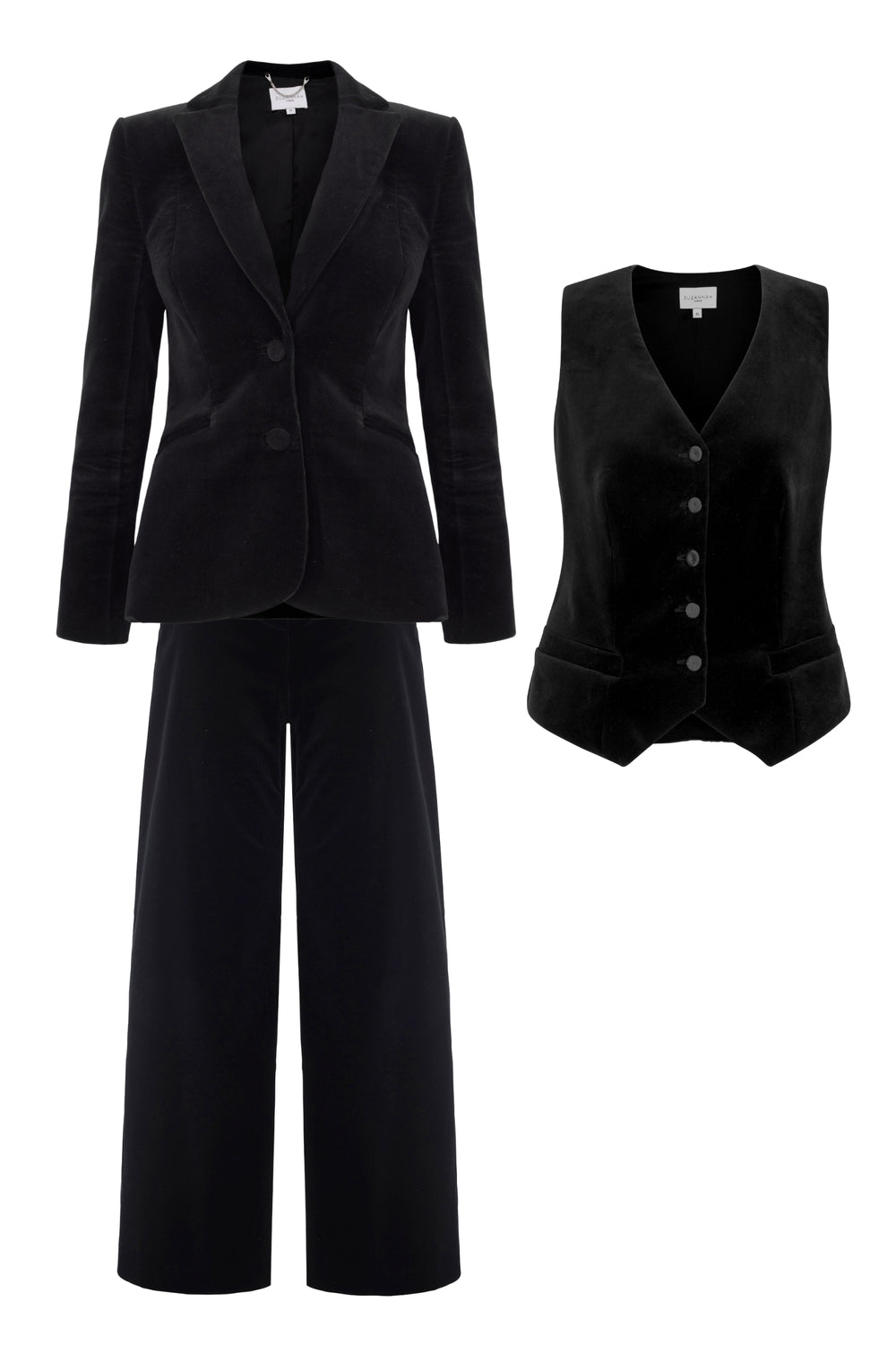 Load image into Gallery viewer, Brooklyn 24 Black Velvet 3-Piece Suit