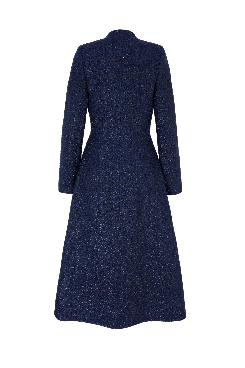 Load image into Gallery viewer, Louisa Coat Dress Metallic Tweed Navy