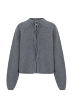 Load image into Gallery viewer, Fine Lambswool and Cashmere Cardigan Grey