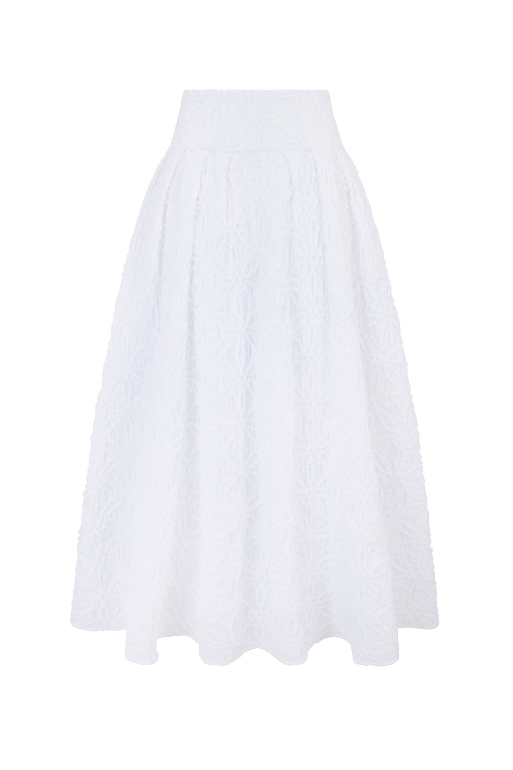 Load image into Gallery viewer, Darcy Skirt Smocked Cotton White