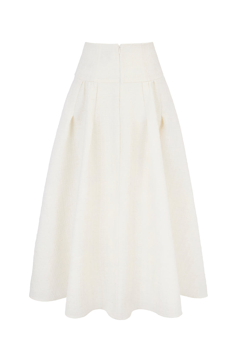 Load image into Gallery viewer, Harrogate Skirt Tweed Cream