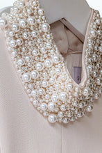Load image into Gallery viewer, Adelyn Dress Blush and Pearl Silk Cady