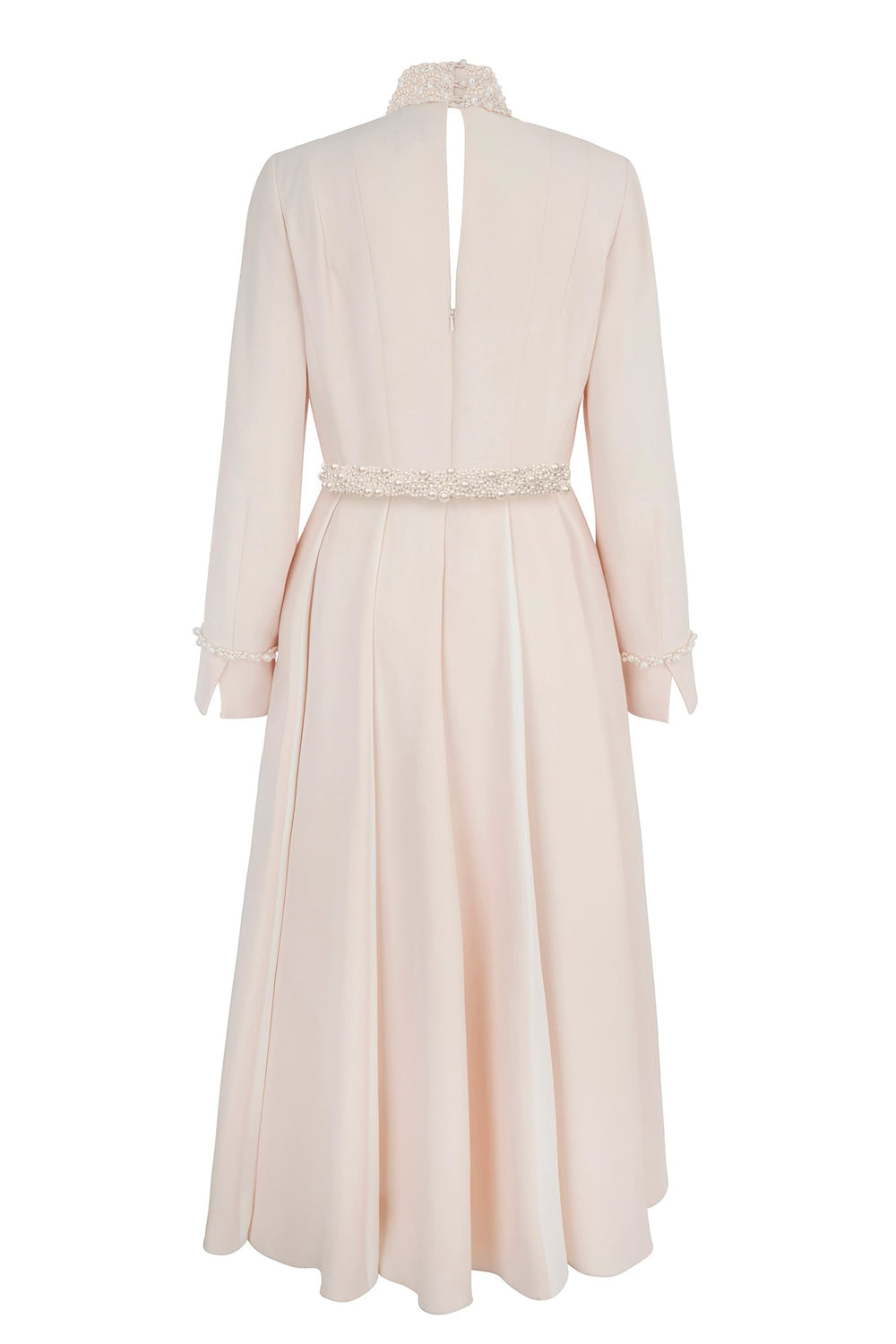 Load image into Gallery viewer, Adelyn Dress Blush and Pearl Silk Cady