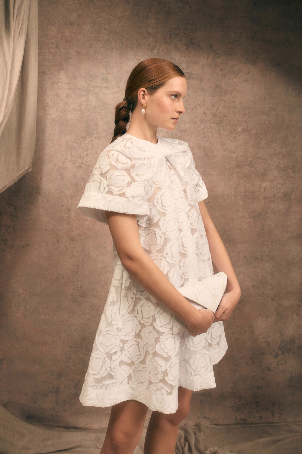 Load image into Gallery viewer, Aida Mini Dress Rose Organza