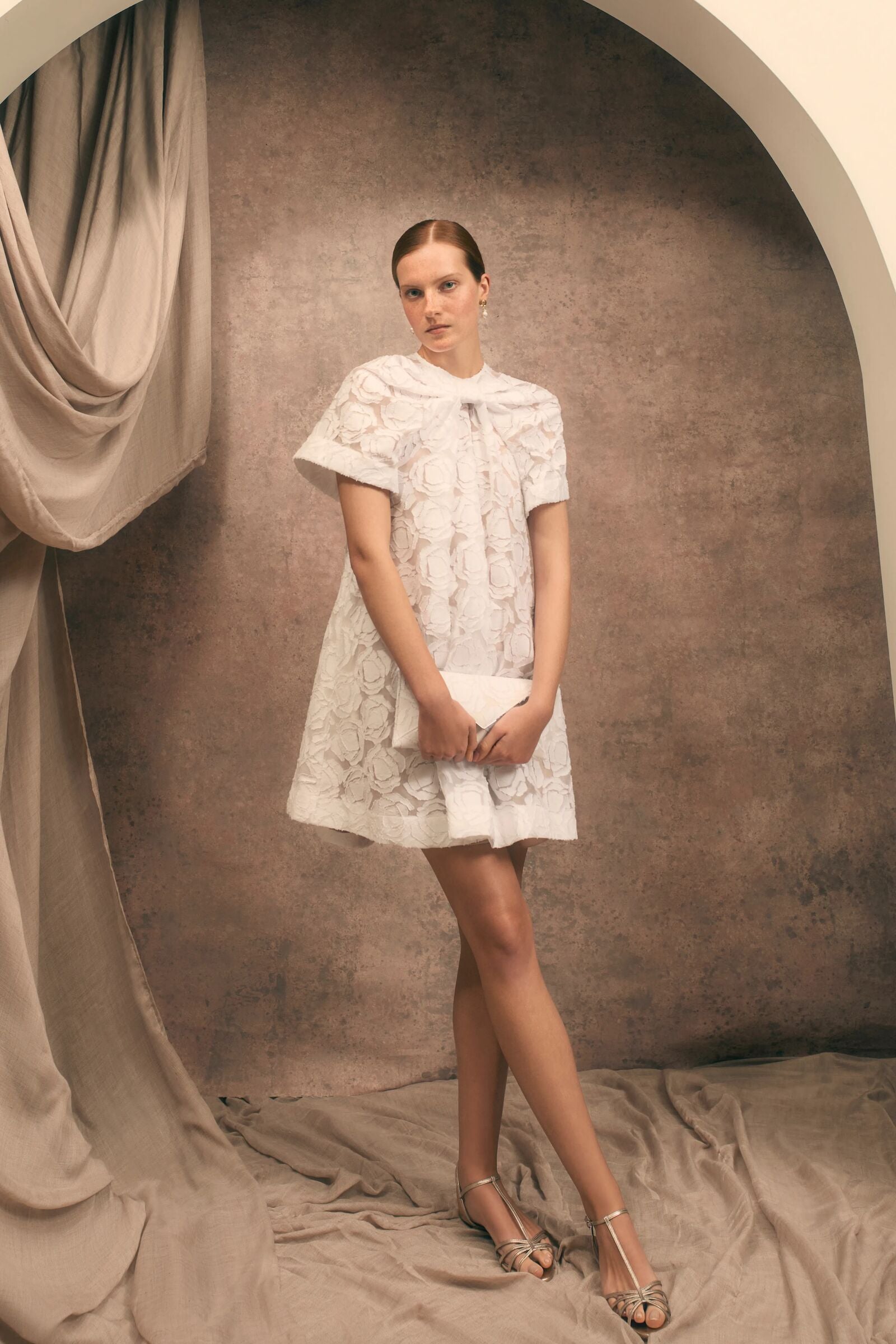Aida Mini Dress Rose Organza