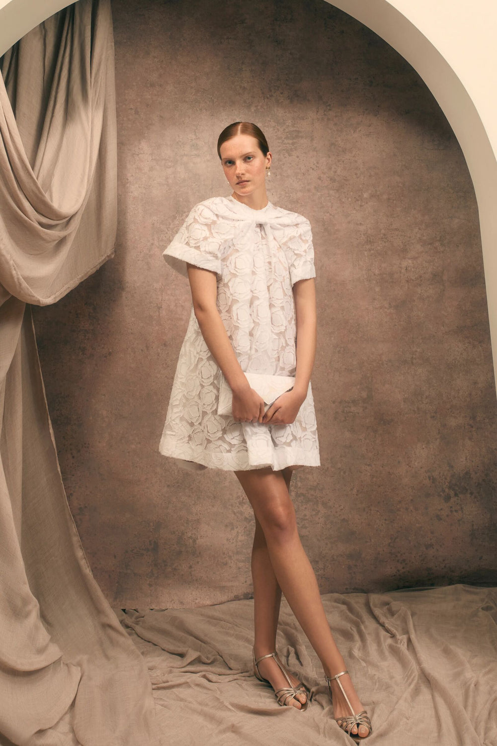 Load image into Gallery viewer, Aida Mini Dress Rose Organza