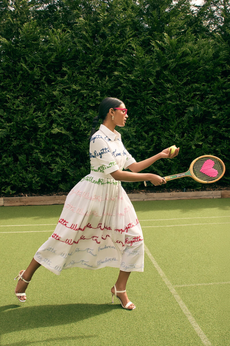 Load image into Gallery viewer, British Summer Embroidered Shirt Dress