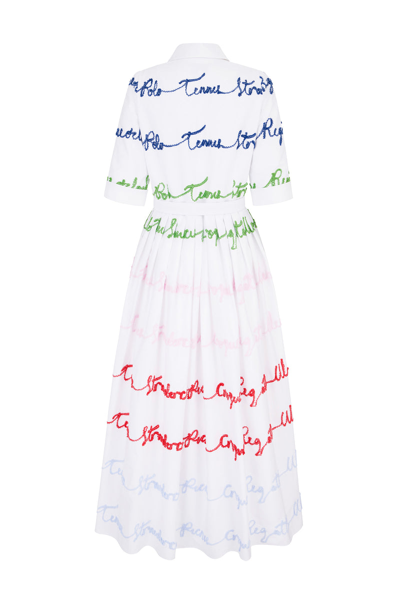 Load image into Gallery viewer, British Summer Embroidered Shirt Dress