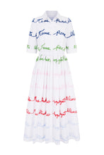 Load image into Gallery viewer, British Summer Embroidered Shirt Dress