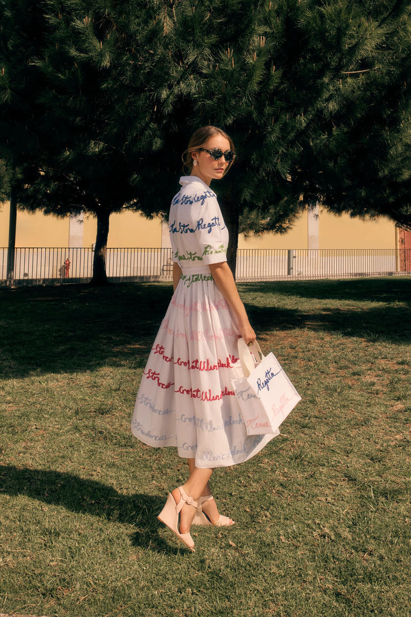 Load image into Gallery viewer, British Summer Embroidered Shirt Dress