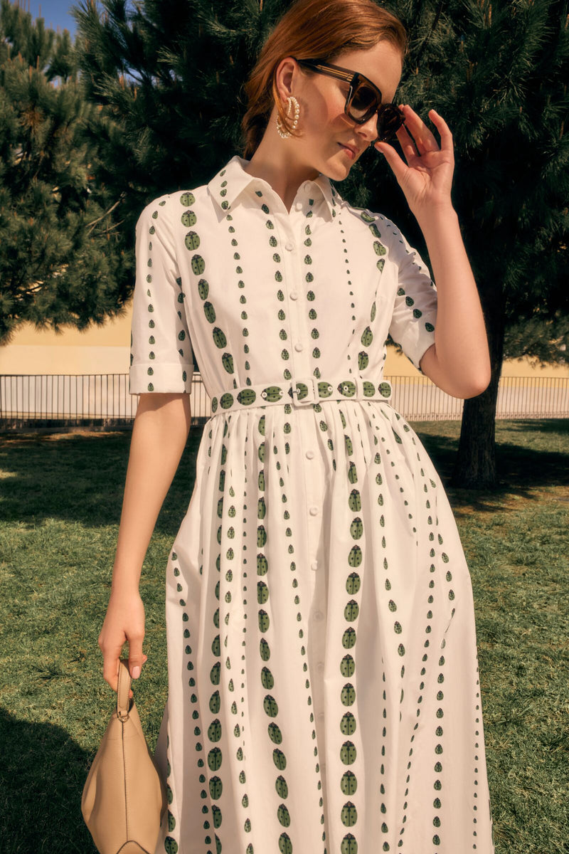 Load image into Gallery viewer, Albi Ladybird Cotton Shirt Dress