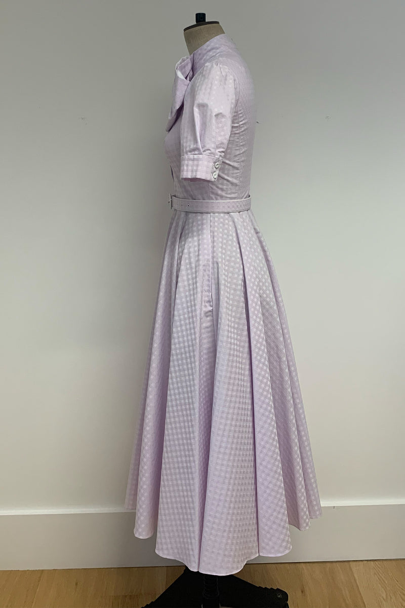 Load image into Gallery viewer, Allison Dress Lilac Gingham  - ARCHIVE SALE
