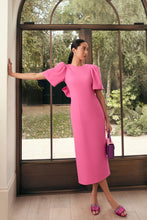 Load image into Gallery viewer, Annabel Bow Shift Dress 26 Raspberry