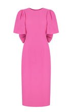 Load image into Gallery viewer, Annabel Bow Shift Dress 26 Raspberry