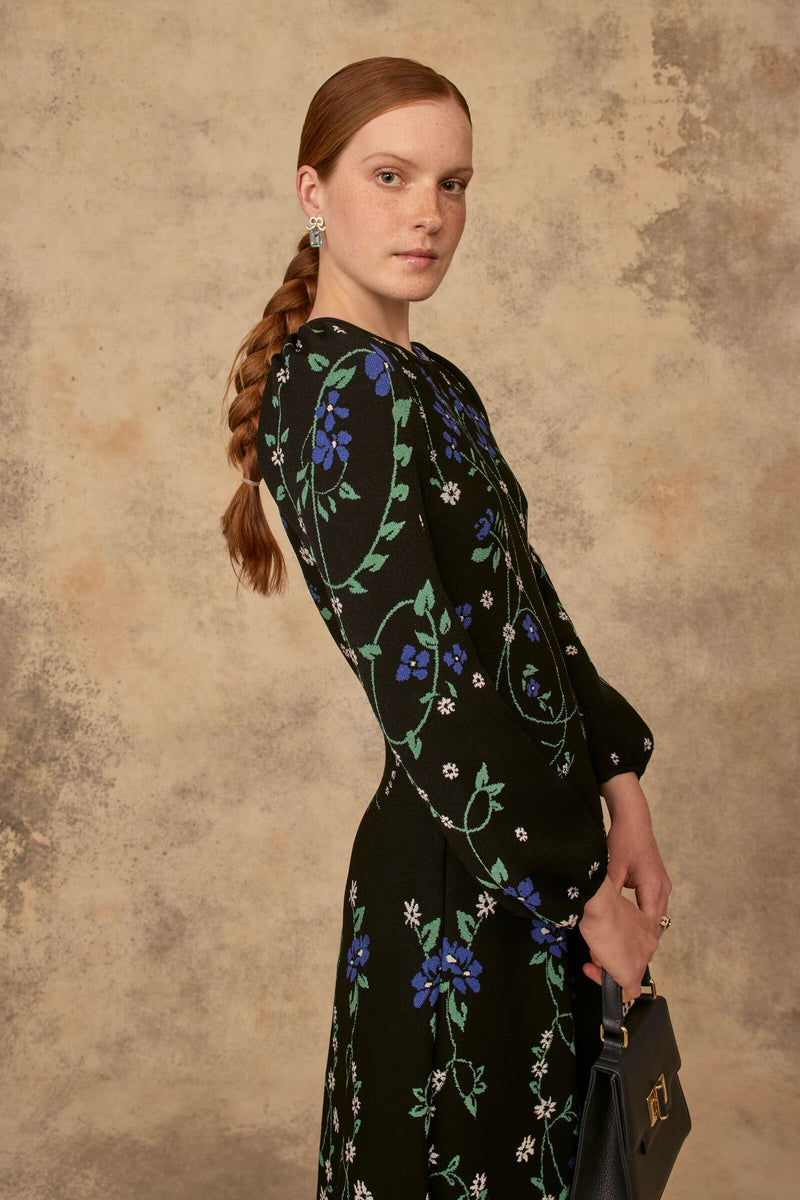 Load image into Gallery viewer, Annalisa Knitted Jacquard Dress