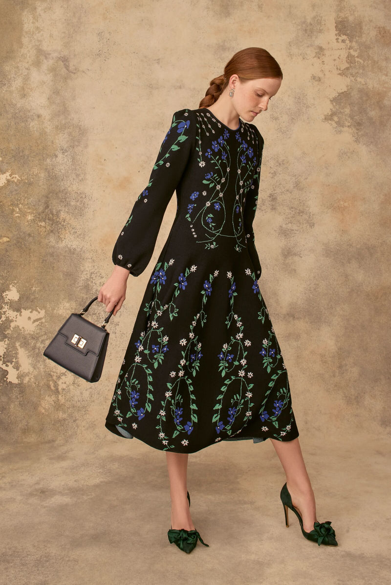 Load image into Gallery viewer, Annalisa Knitted Jacquard Dress