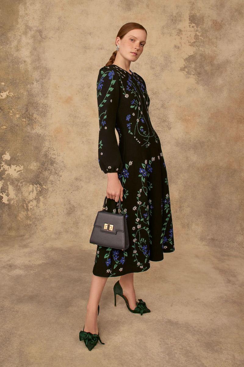 Load image into Gallery viewer, Annalisa Knitted Jacquard Dress