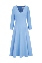 Load image into Gallery viewer, Arlena Midi Dress Breeze Blue Cloqué