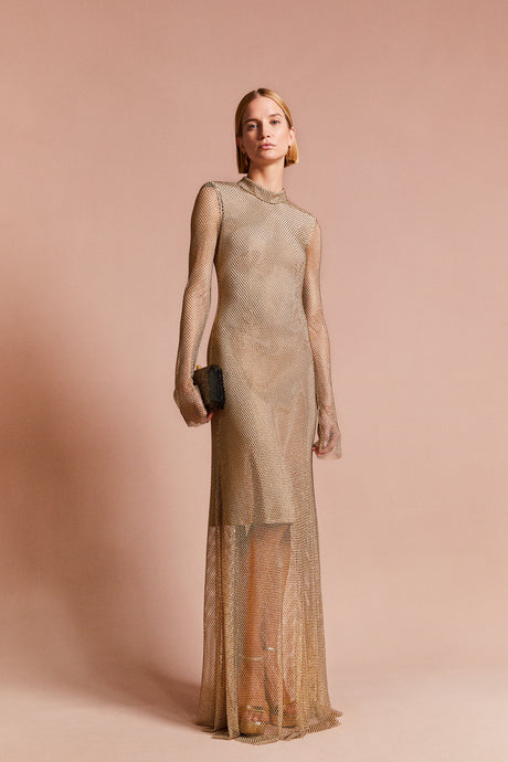 Babylon Gown Gold Crystal