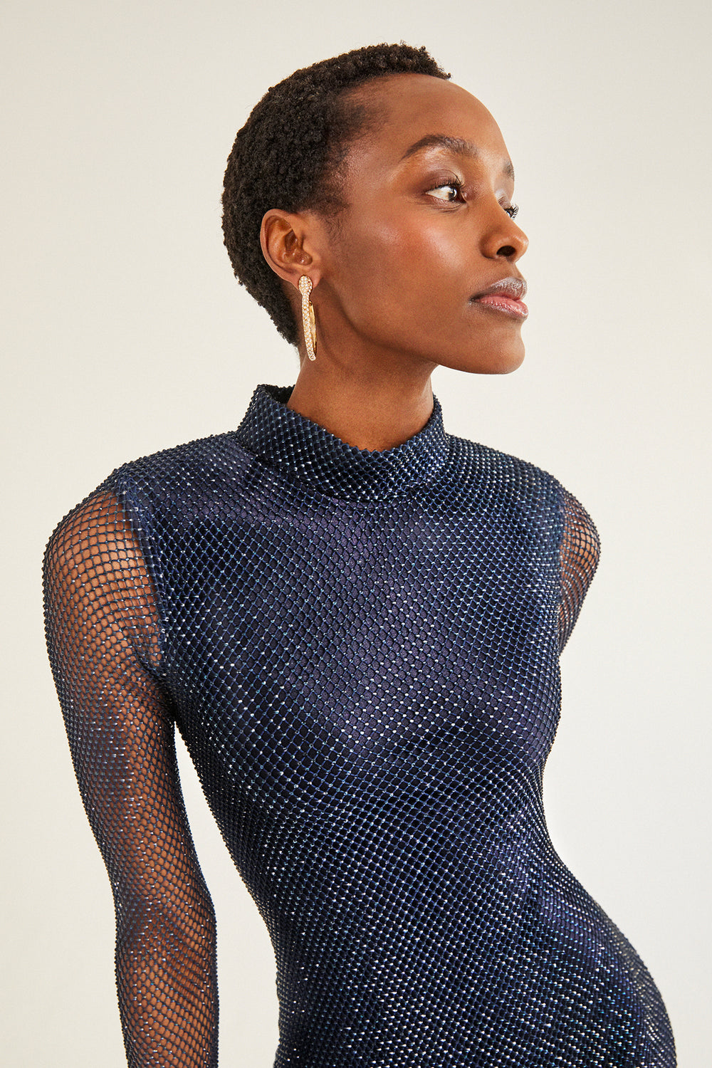 Load image into Gallery viewer, Babylon Gown Navy Crystal