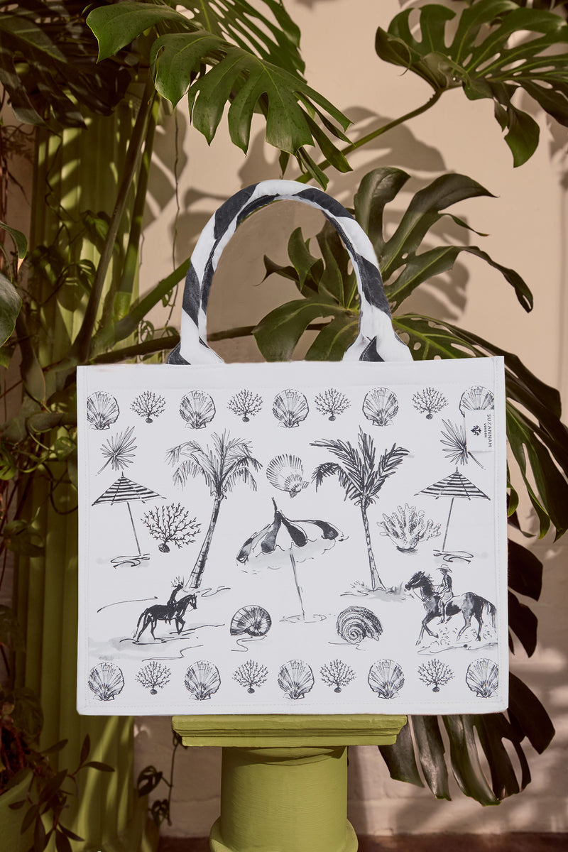 Load image into Gallery viewer, Bahamas Canvas Tote Bag x Susannah Garrod - ARCHIVE SALE
