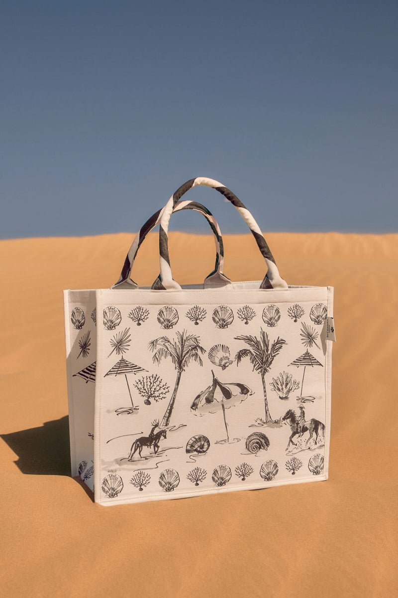 Load image into Gallery viewer, Bahamas Canvas Tote Bag x Susannah Garrod - ARCHIVE SALE