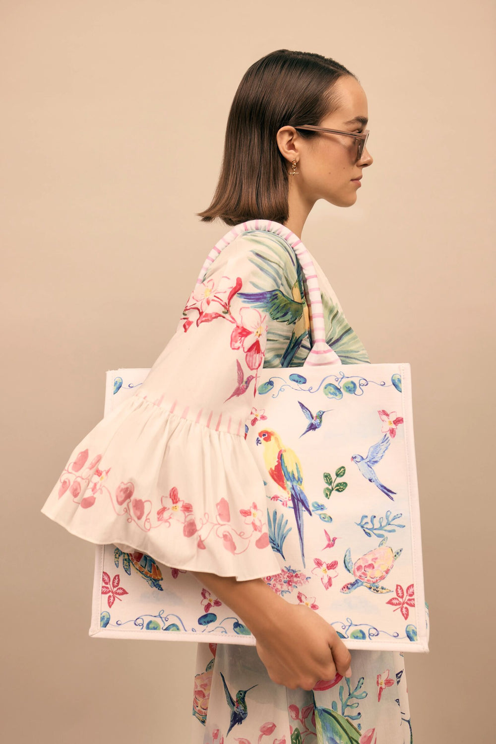 Load image into Gallery viewer, Tropical Caribbean Cotton Kaftan Dress x Susannah Garrod