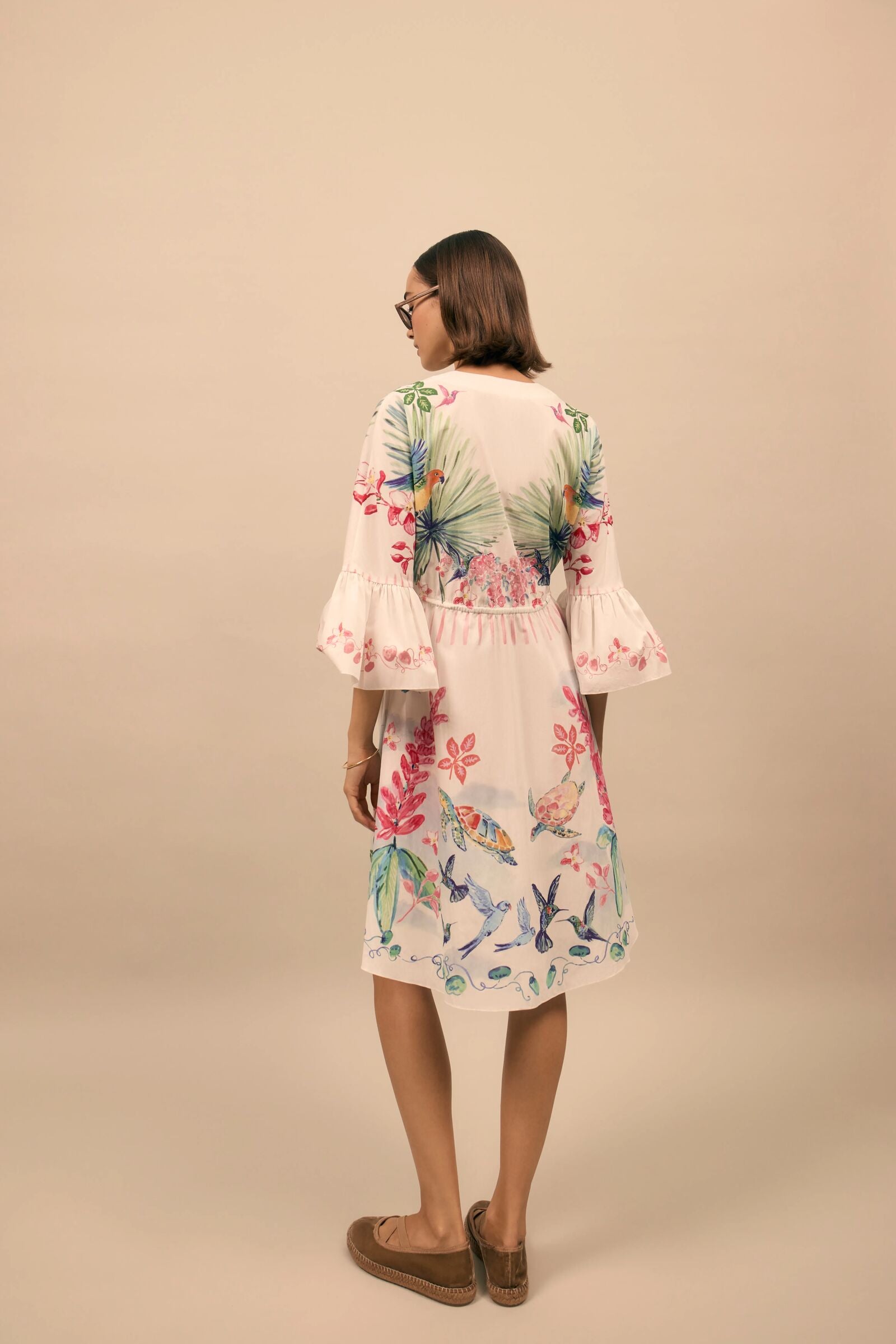 Tropical Caribbean Cotton Kaftan Dress x Susannah Garrod