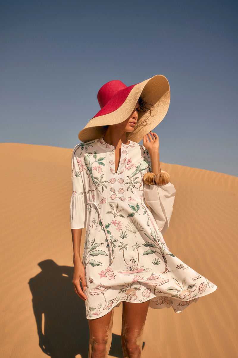 Load image into Gallery viewer, Barbados Cotton Kaftan Dress x Susannah Garrod