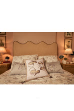 Load image into Gallery viewer, Slim Rectangular Silk Twill Throw Pillows Hydrangea Leaves White x MarieLuise Bantel