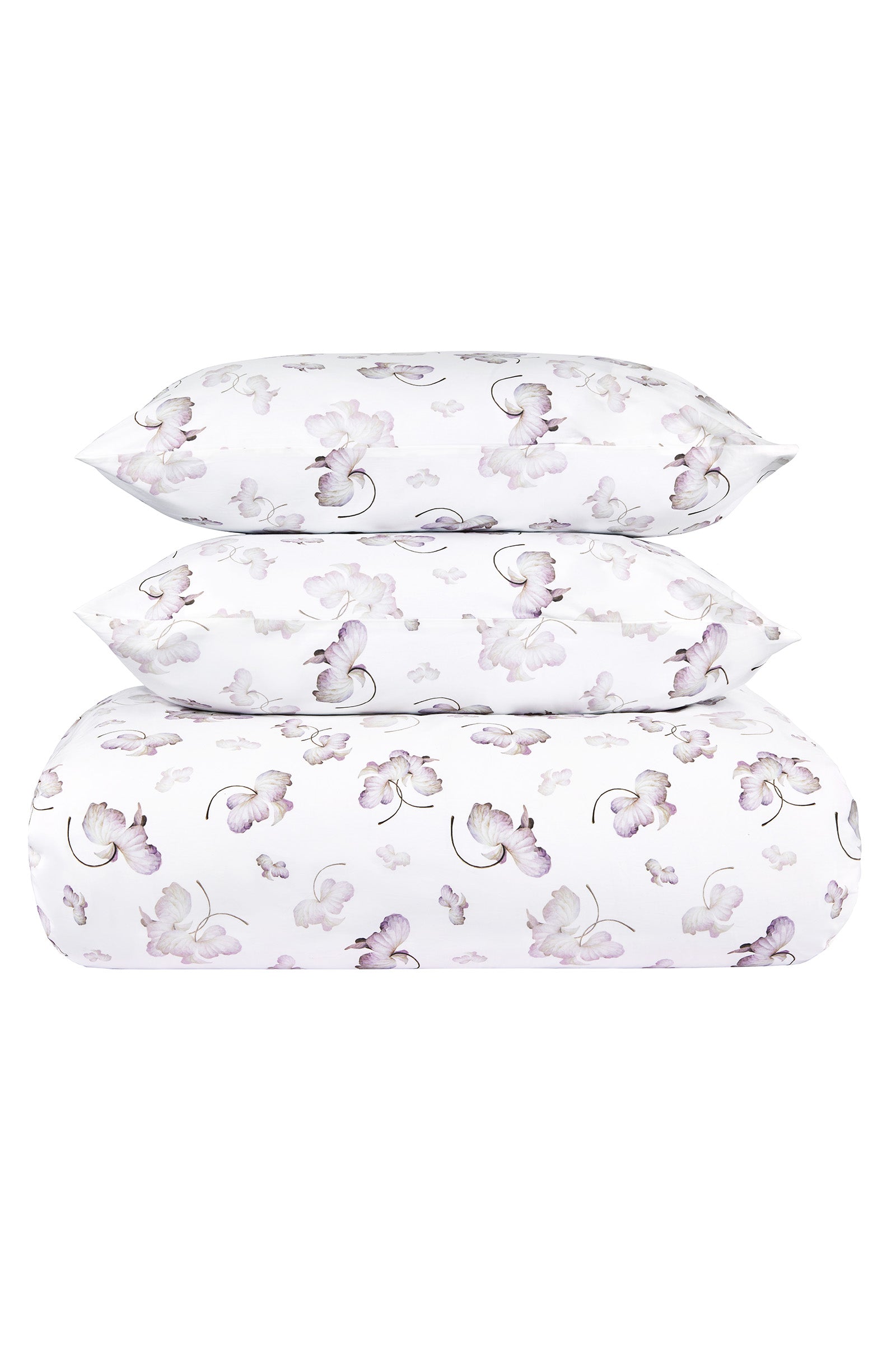 HOME by Suzannah London floral patterned bedding set on a white background