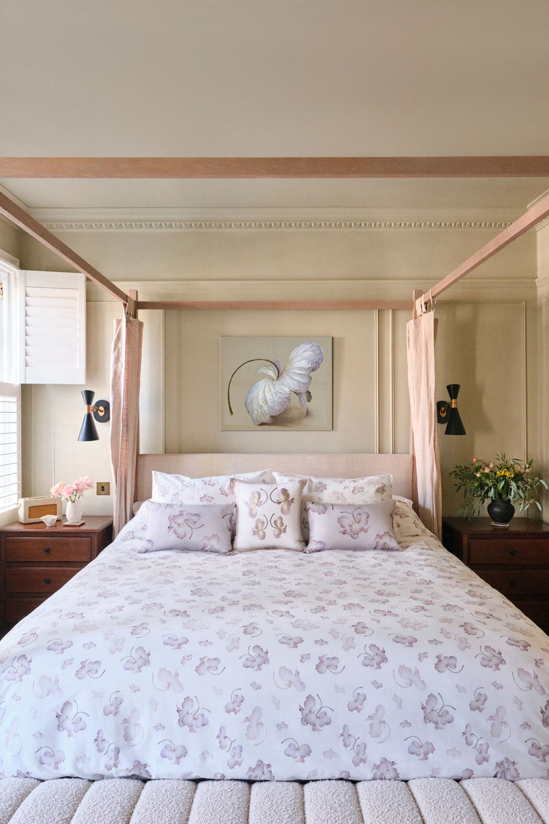 Load image into Gallery viewer, Slim Rectangular Silk Twill Throw Pillow Covers Hydrangea Leaves White x MarieLuise Bantel