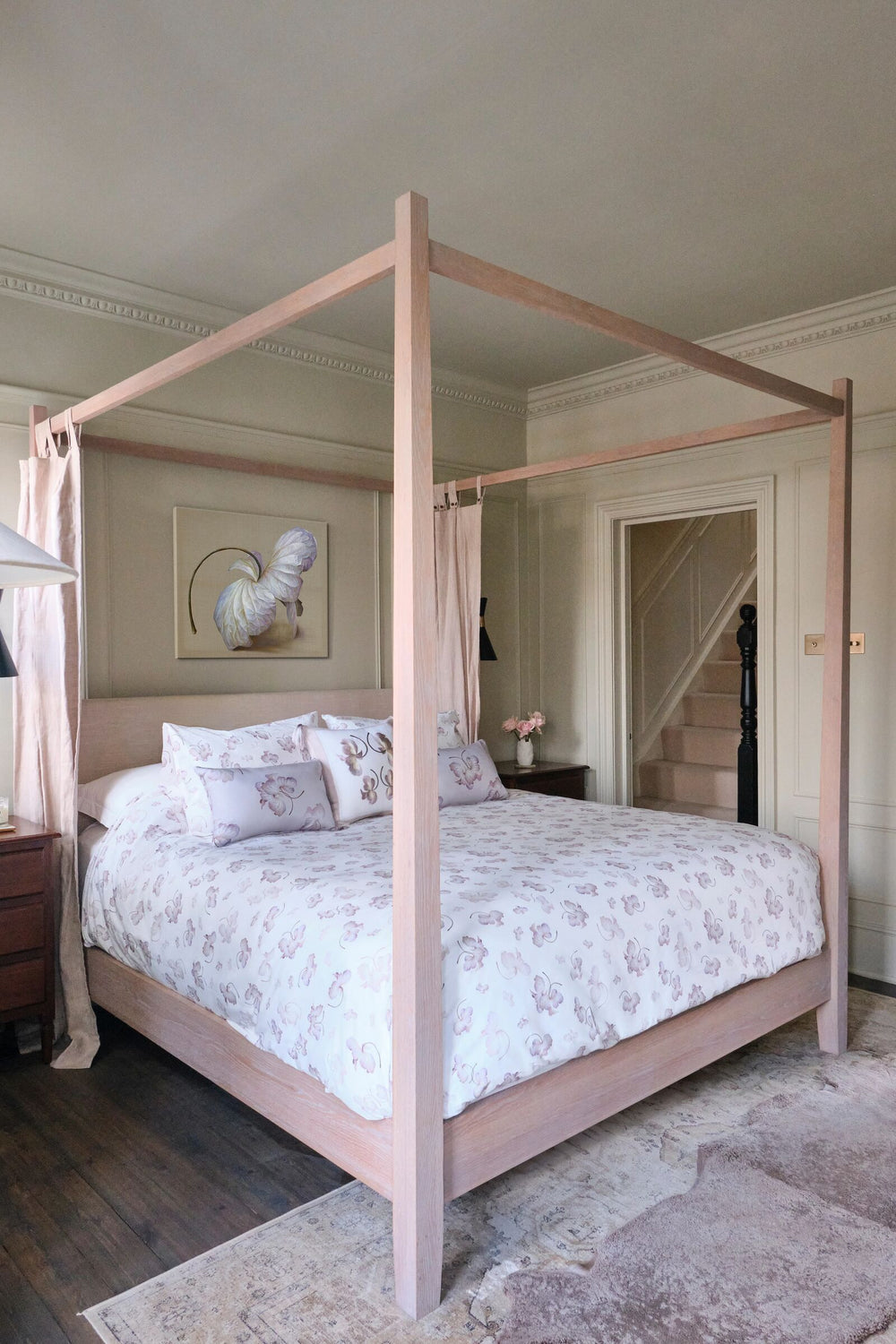 Load image into Gallery viewer, Printed White Cotton Duvet Set The Hydrangea Leaf x MarieLuise Bantel