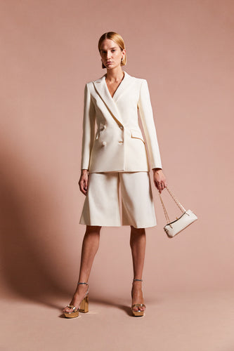 Bel Air Shorts Ivory Crepe