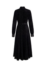 Load image into Gallery viewer, Biarritz Dress Black Polka Dot Velvet - ARCHIVE SALE