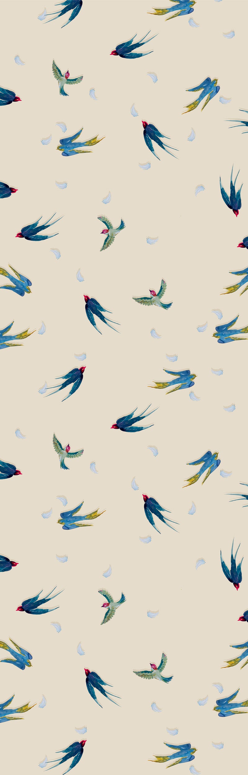 Load image into Gallery viewer, Swallows Crepe De Chine