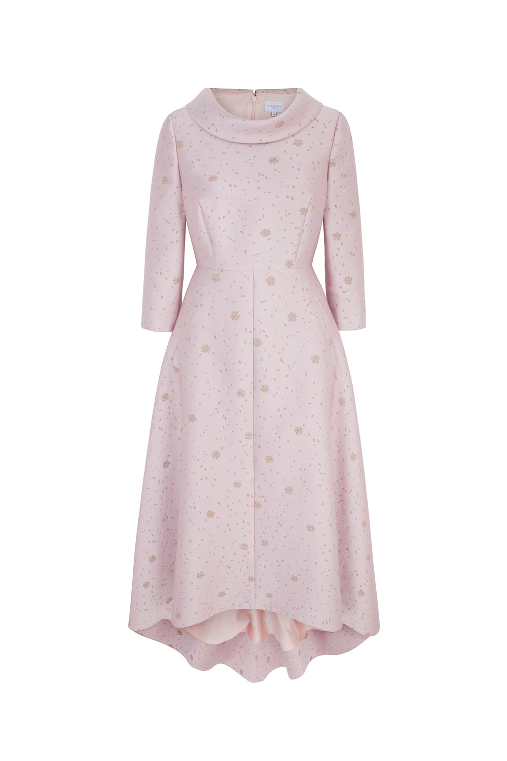 Load image into Gallery viewer, Blythe Midi Dress Pink Petal Jacquard