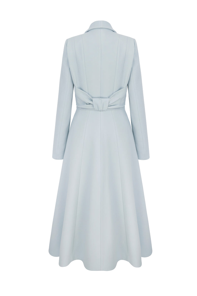 Load image into Gallery viewer, Boston Formal Coat Dress Eucalyptus Wool Crepe - ARCHIVE SALE