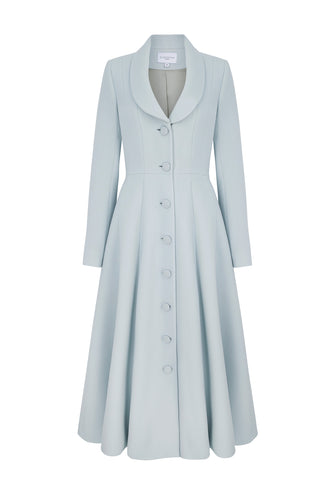 Boston Formal Coat Dress Eucalyptus Wool Crepe