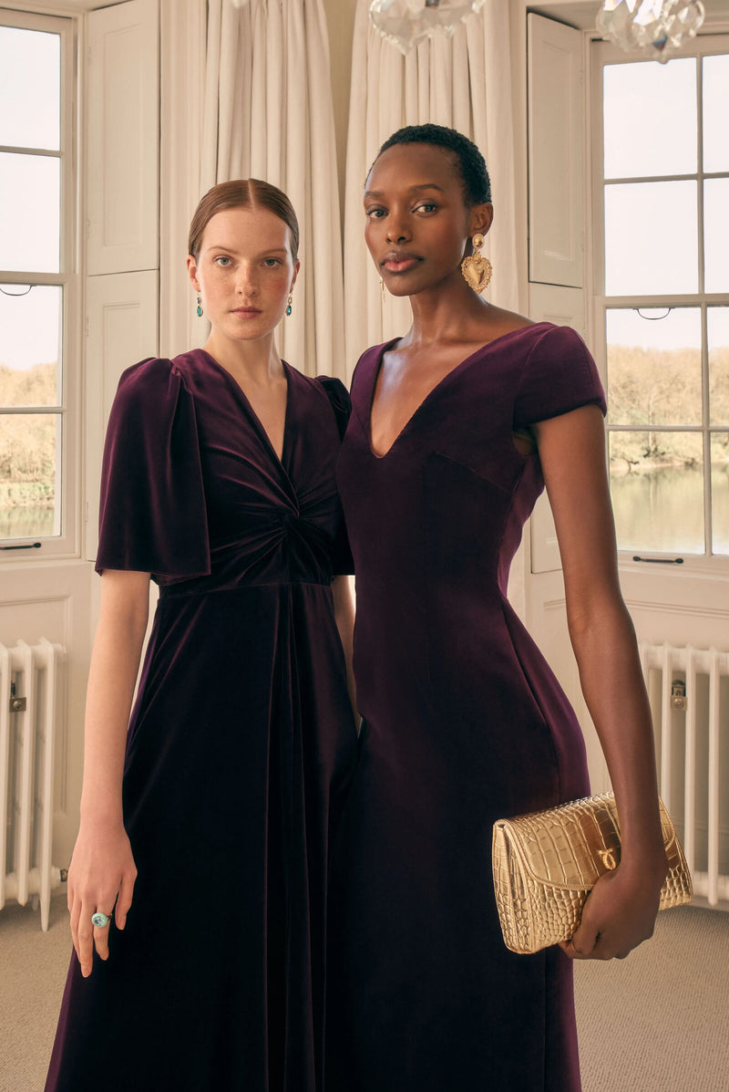 Load image into Gallery viewer, Brizo Gown Plum Velvet