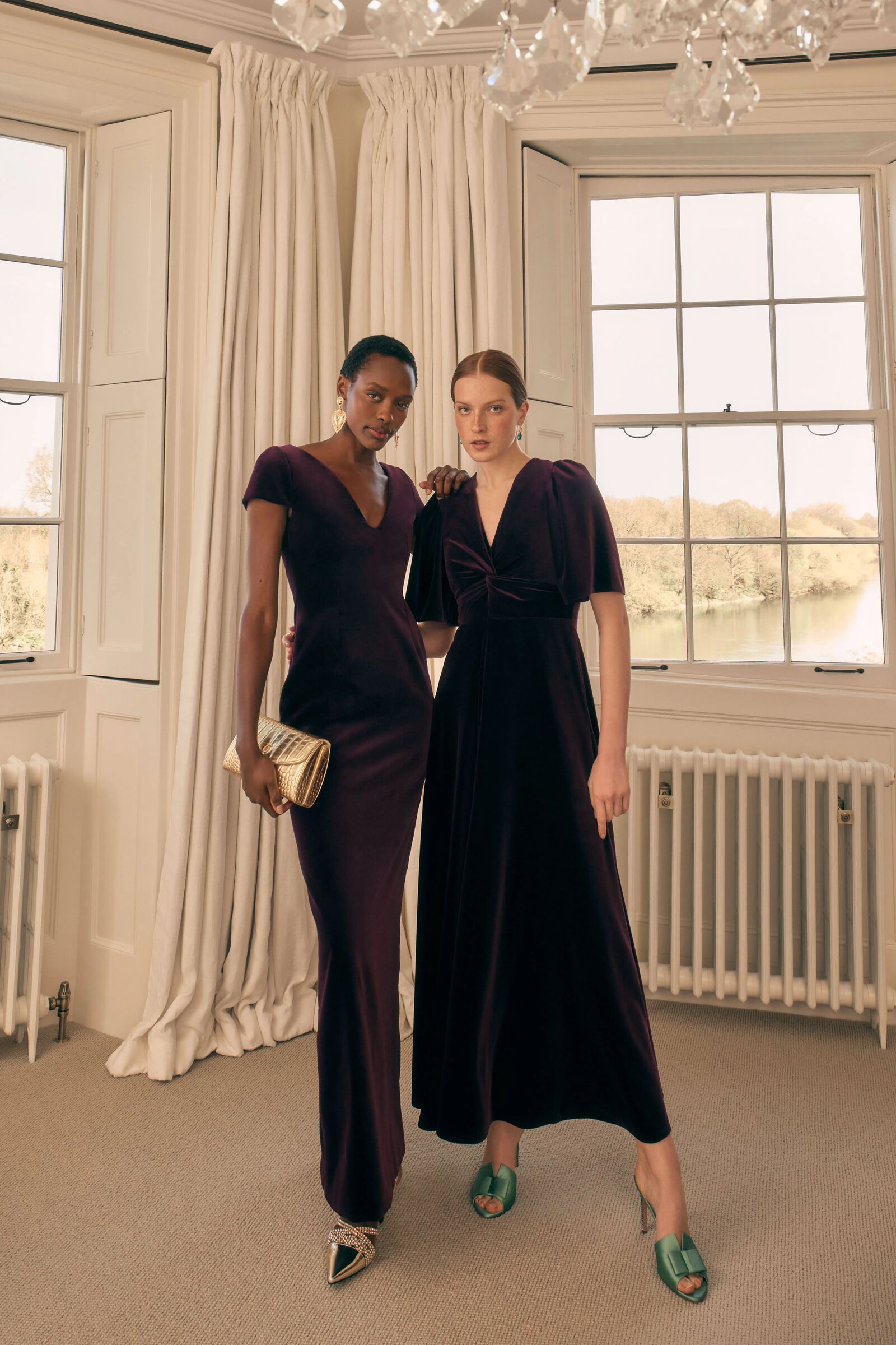 Holland Dress Velvet Plum