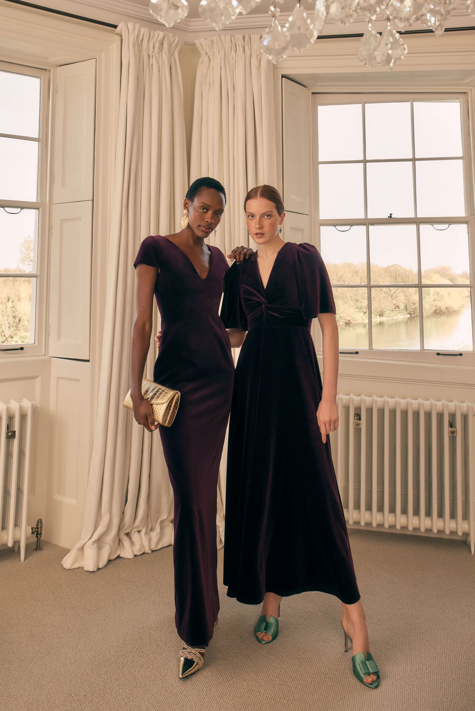 Brizo Gown Plum Velvet