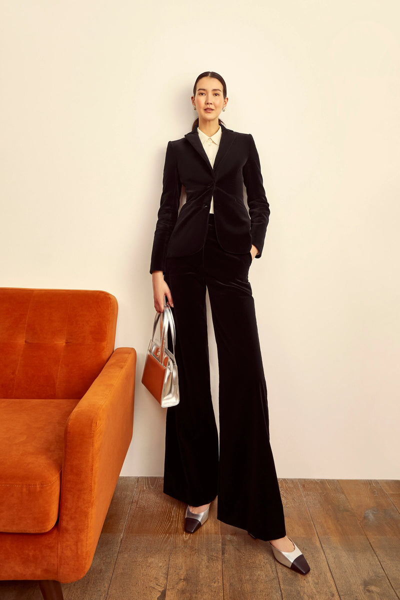 Load image into Gallery viewer, Brooklyn Trousers Black Velvet