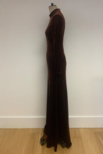 Load image into Gallery viewer, Hemera Gown Brown Velvet Jersey - ARCHIVE SALE