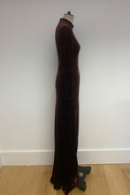 Load image into Gallery viewer, Hemera Gown Brown Velvet Jersey - ARCHIVE SALE