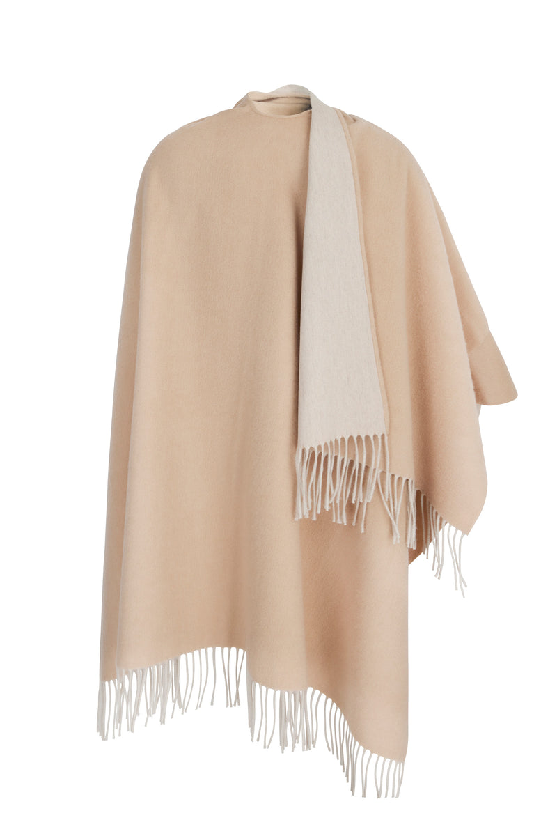 Load image into Gallery viewer, Cashmere and Virgin Wool fringed Poncho