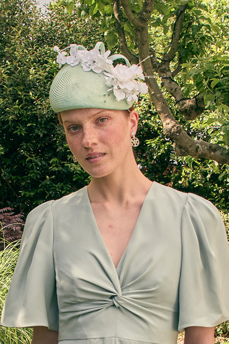 Load image into Gallery viewer, Saffie Straw Hat Celadon Green