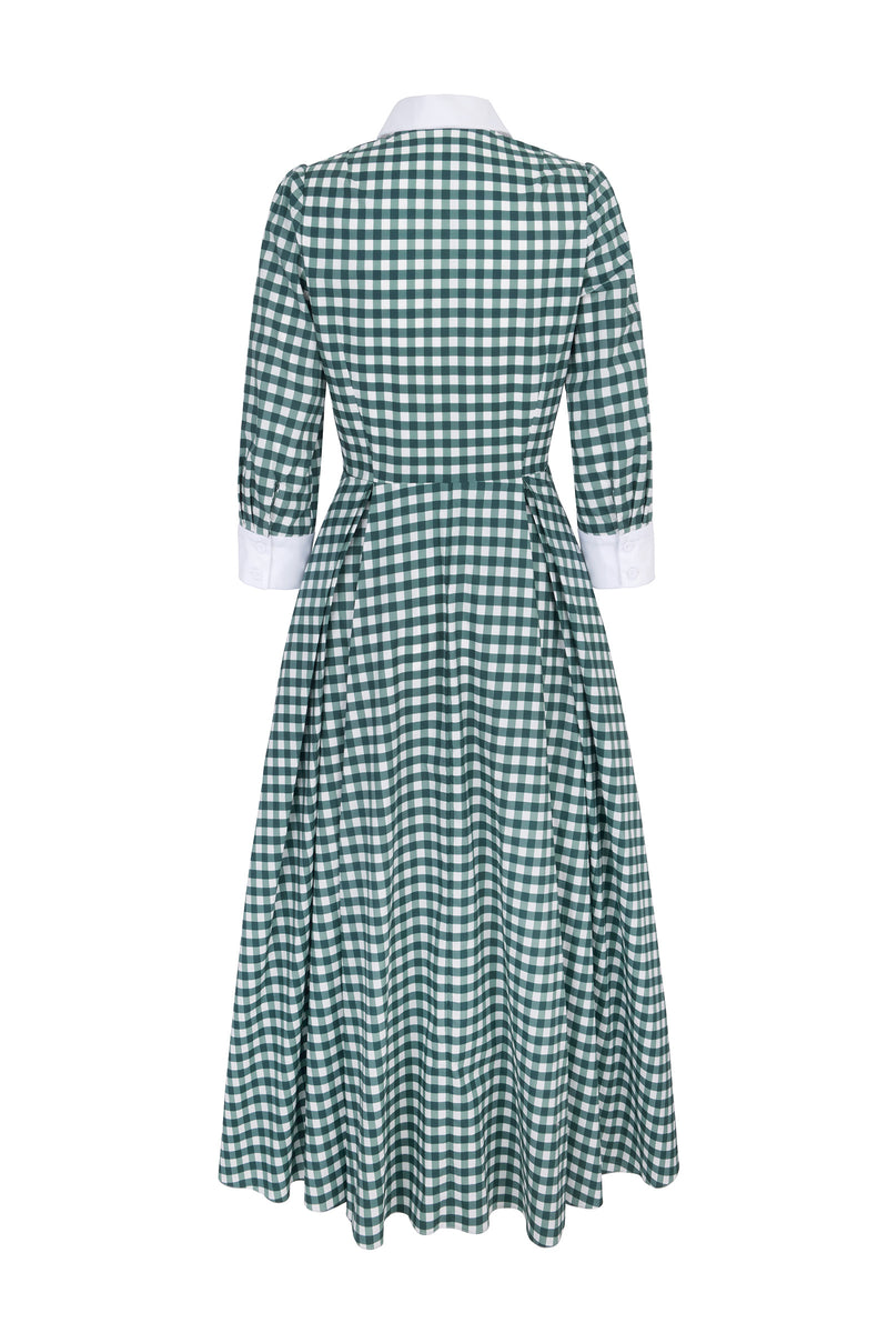 Load image into Gallery viewer, Centre Court Shirt Dress Gingham Cotton