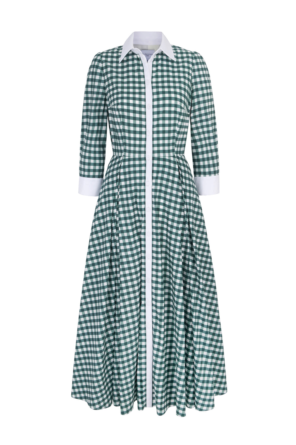 Load image into Gallery viewer, Centre Court Shirt Dress Gingham Cotton